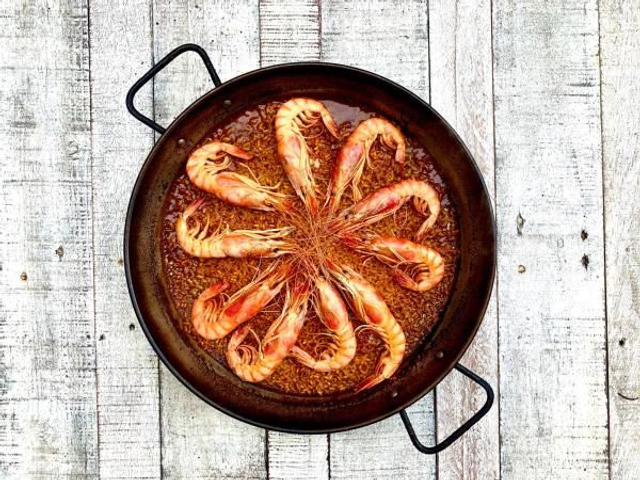 Arroz de Gamba roja y curry rojo