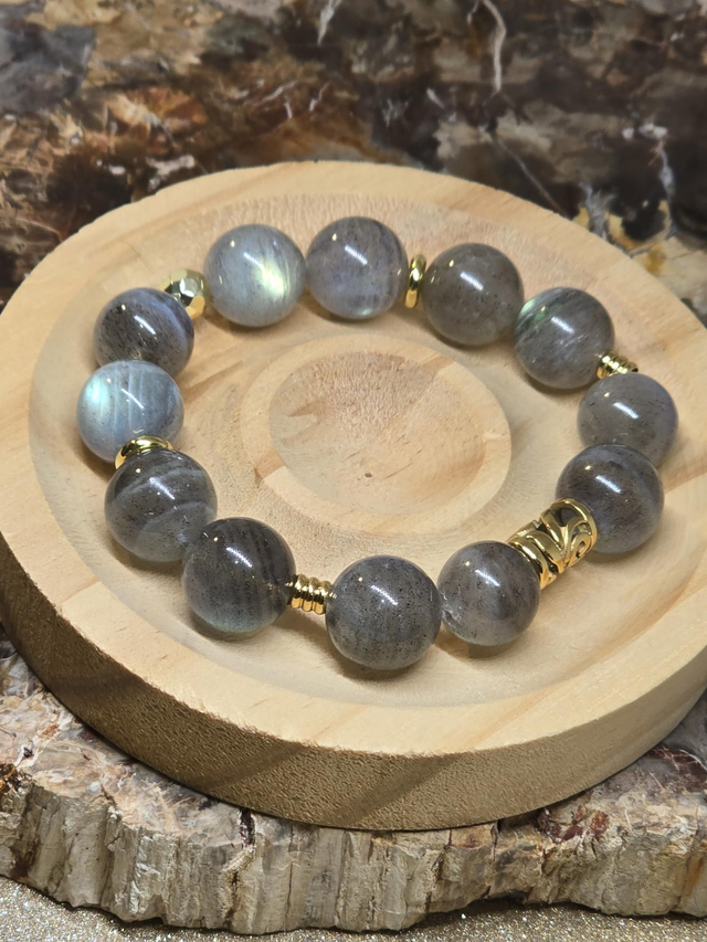 Bracelet Labradorite XL en 1,2 cm