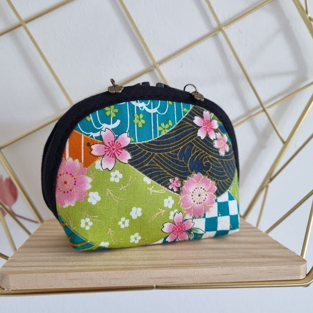 Porte-monnaie arrondi "Fanny" vert