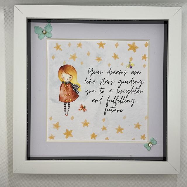 Personalised Frame Gift for Girls- Handmade Girl&#039;s Room Decor, Birthday gift, gift for teenager, Communion gift, gift teenagers, Confirmation gift