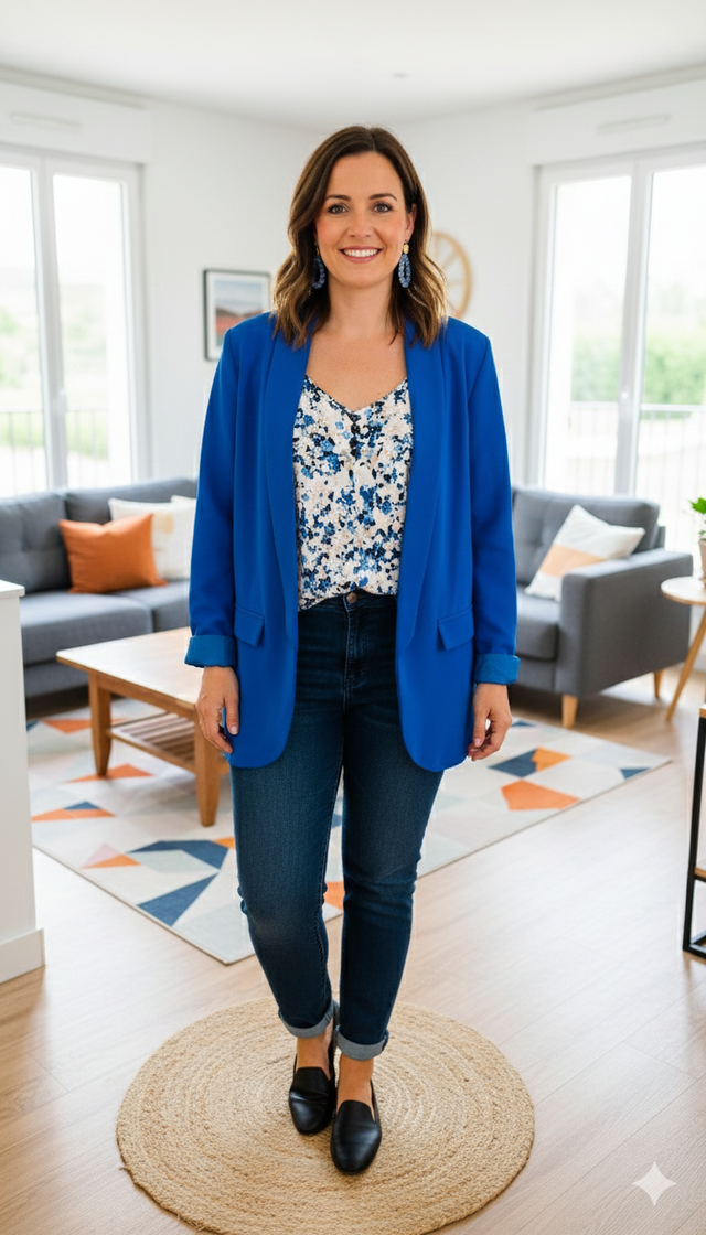 Blazer Bleu Roi Martine