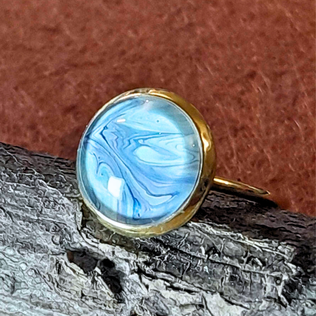 BLUE MOOD - Bague ajustable - Métal doré