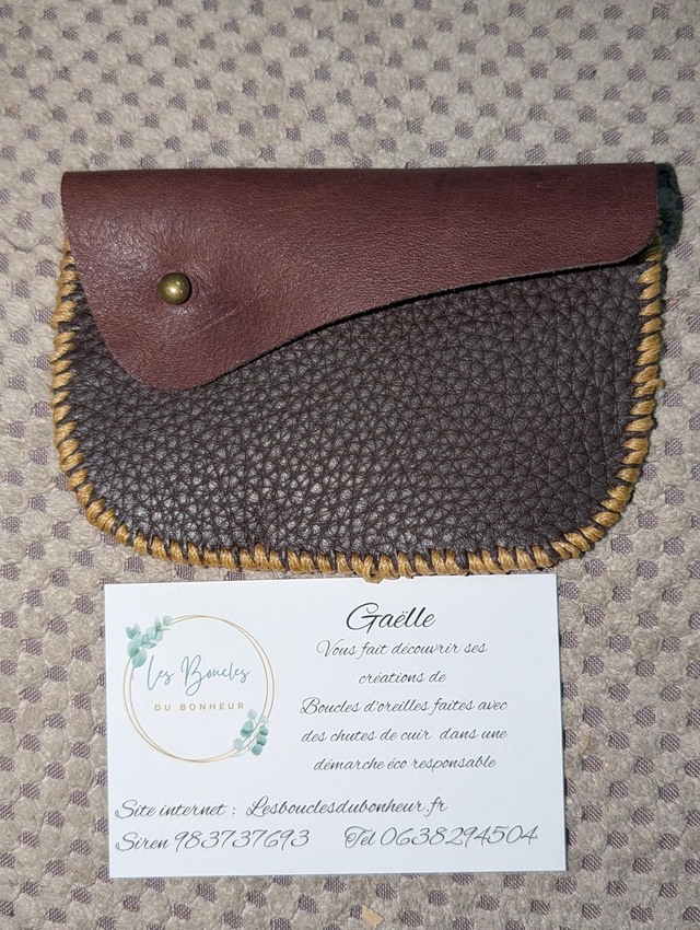 Porte cartes marron 002