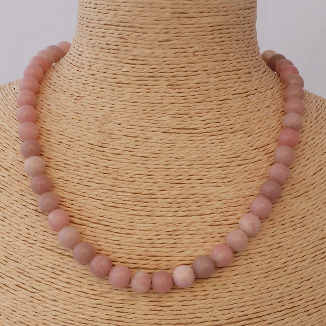 Opale Rose - Collier Classique en Pierres Naturelles