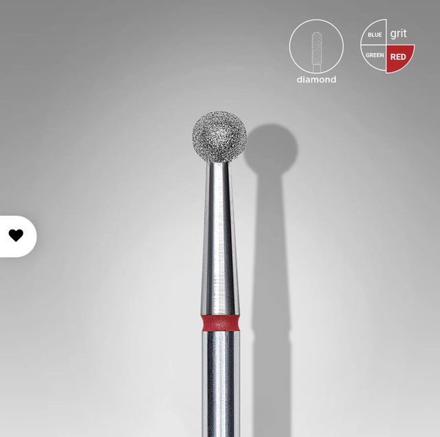 Foret À Ongles Diamanté, « Boule », Rouge, Diamètre De La Tête 3.5 Mm - Staleks