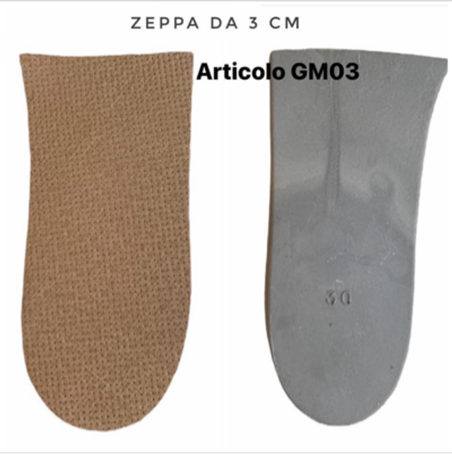 Alzatacco In Pelle Da 3 Cm 