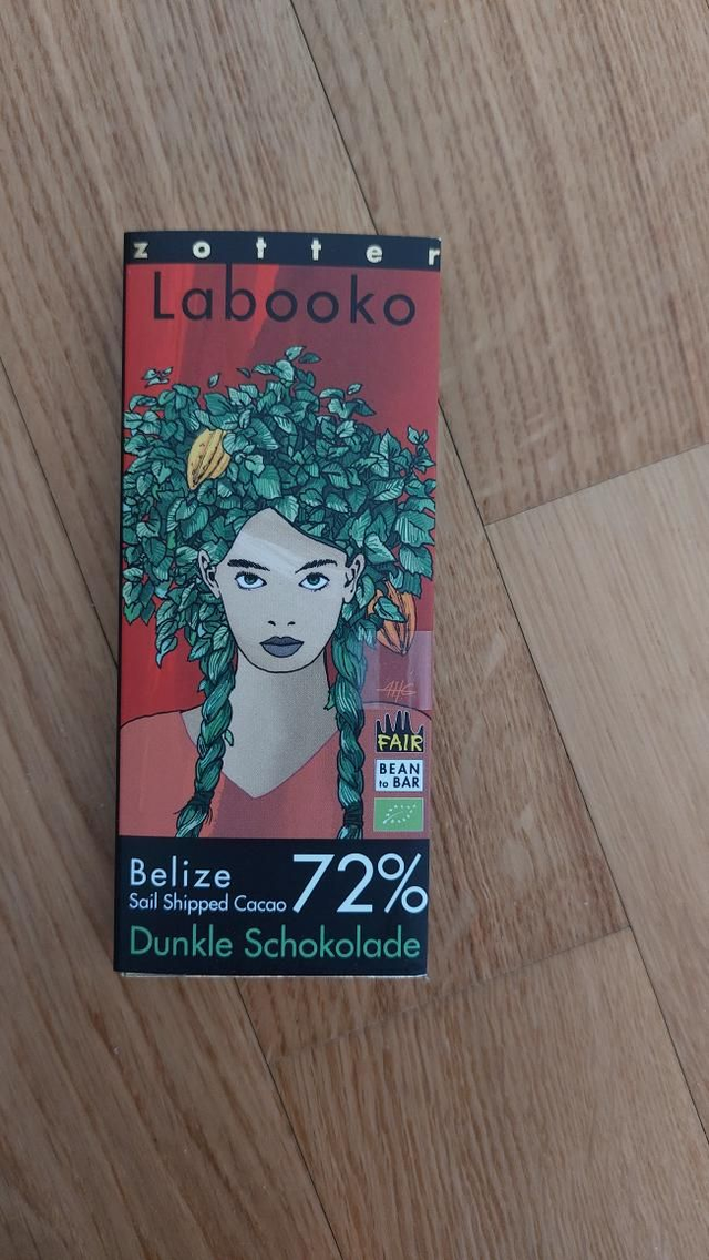 Zotter 72% dark, Belize (sail-shipped cacao)