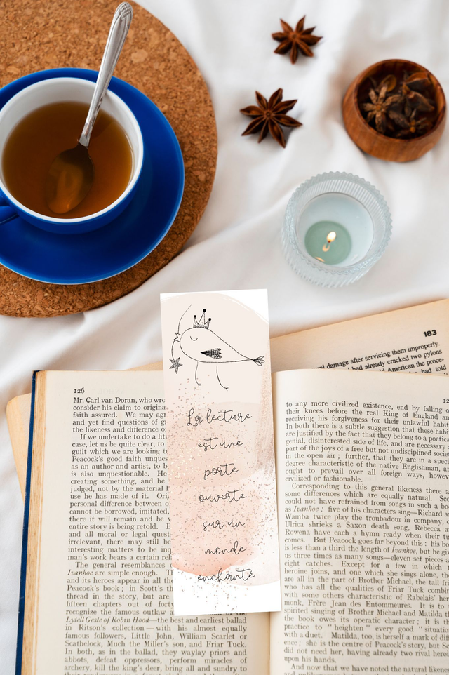 Marque-pages illustré - Un monde enchanté