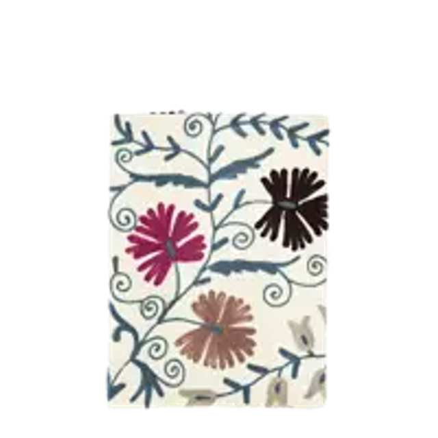 Jeté en coton brodé Suzani 130x180cm