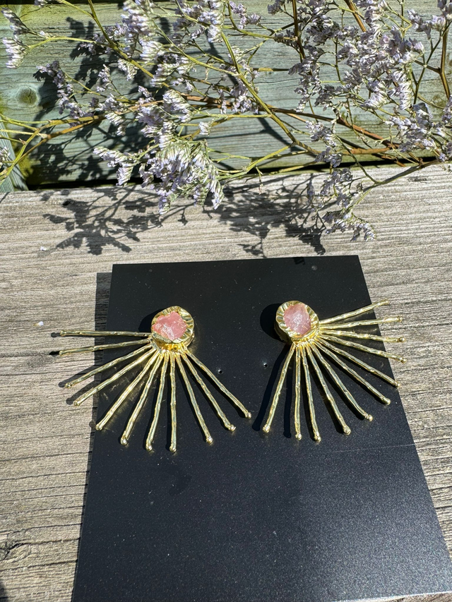 Statement earrings - brass