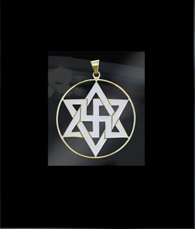 Symbol of infinity, Medal Gold openwork with 23mm circle. (réf. OSCG23)