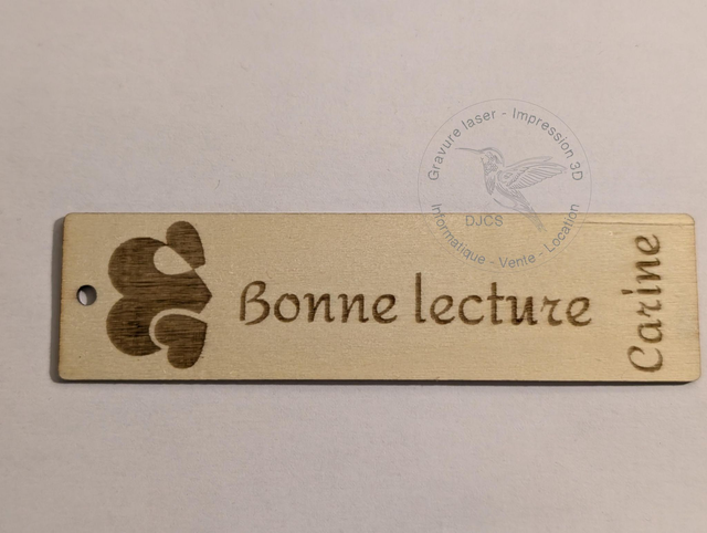 Marque page personnalisable