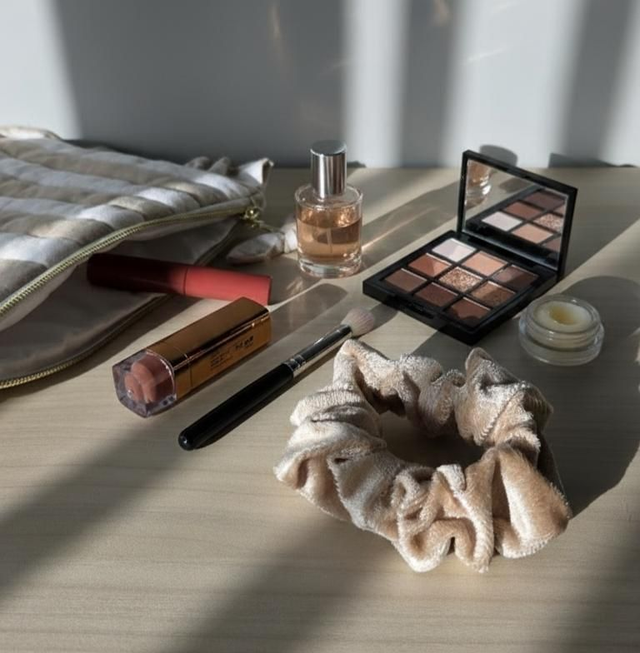 Chouchou beige velours