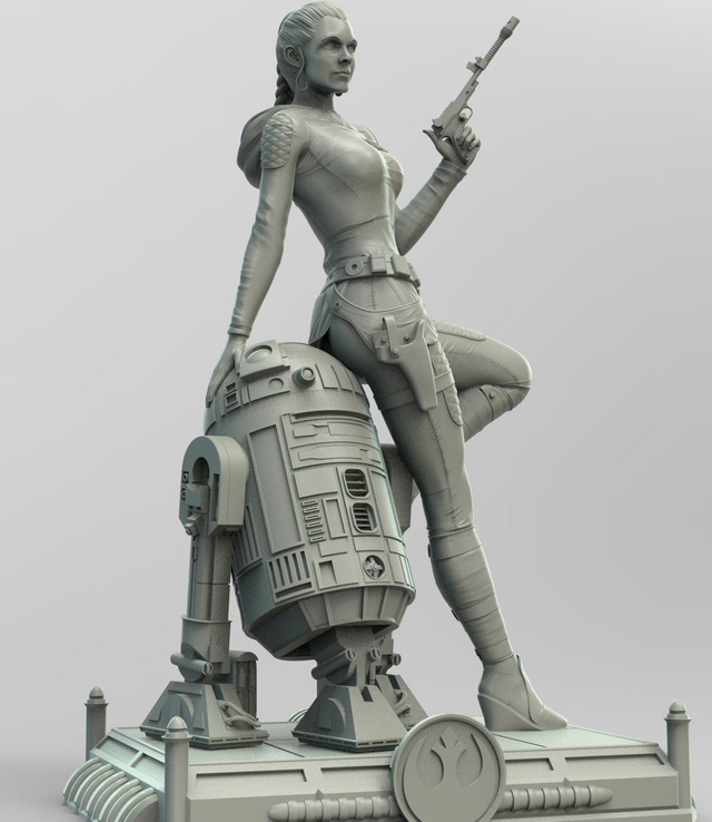 COMMANDE SPECIALE LEIA & R2D2 1/10e Fabien