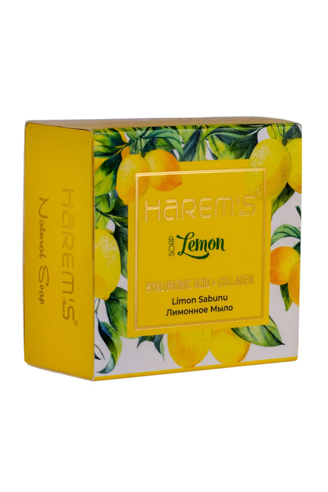 HAREM'S 120g Mydło z Kwasem Hialuronowym &amp; Kolagenem CYTRYNA