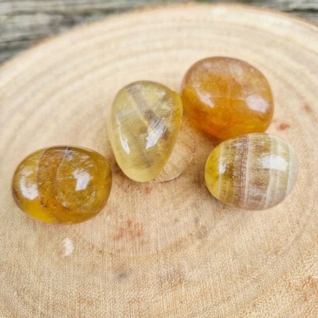 Pierre roulée Fluorite jaune