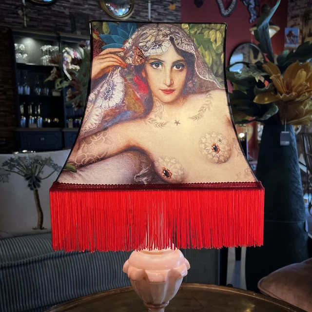 Abat jour pagode avec franges Songe d'une nuit d'été