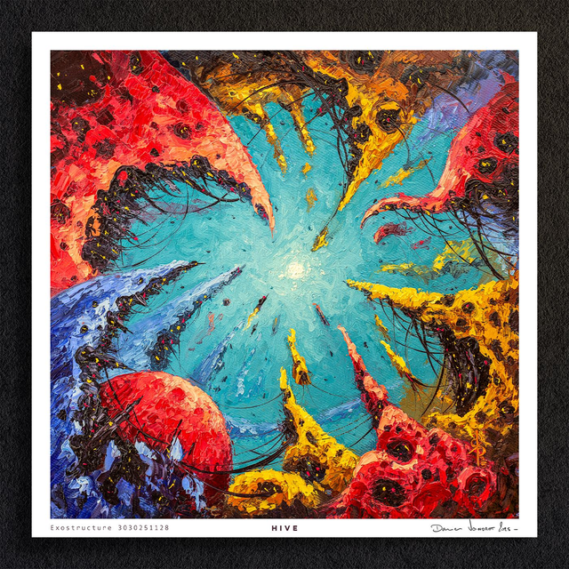 #0095-Exo Structure 3030251128 - HIVE - PRINT - peintures à l&#039;huile