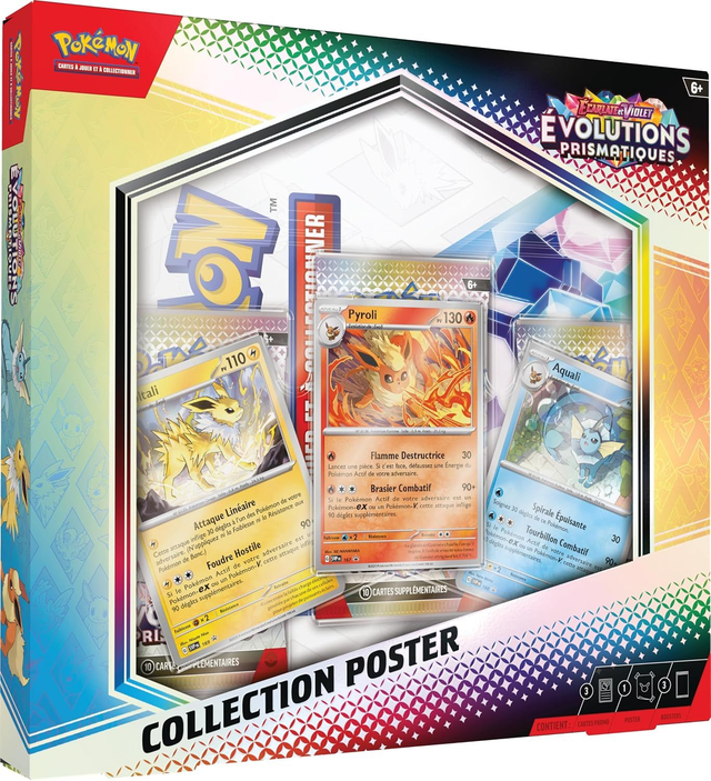 Coffret collection Poster EV 8.5 Évolutions Prismatiques - Pokémon JCC Janvier 2025