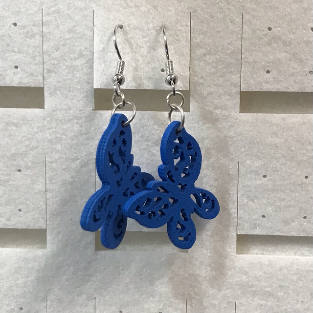 Blue Wooden Short Drop- BWS2745