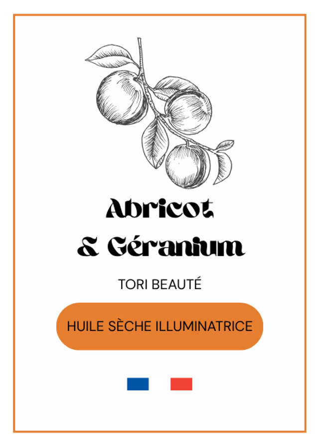Huile sèche illuminatrice - Abricot & Géranium 