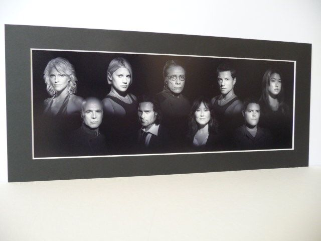 Battlestar Galactica Black &amp; White Cast Print