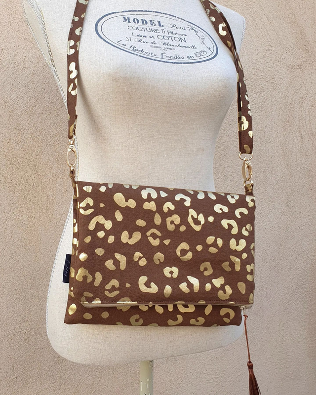 Pochette pliable léopard