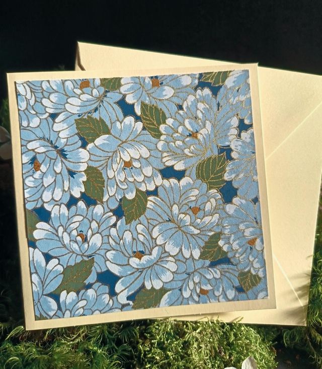 Carte - enveloppe - papier washi - fleurs - La&Titia 