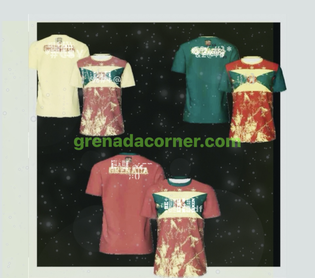 🇬🇩  GND GRENADA SPICE ISLE COLLECTION  -  RED JOUVERT T-SHIRT