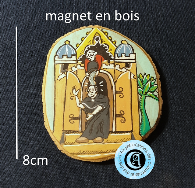 magnets en bois peint