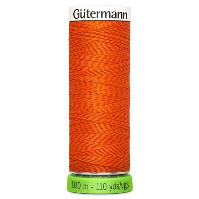 Gutermann Sew All Recycled rPET Thread. 100m. 351 - bright orange
