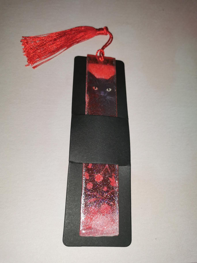 Marque page chat noir