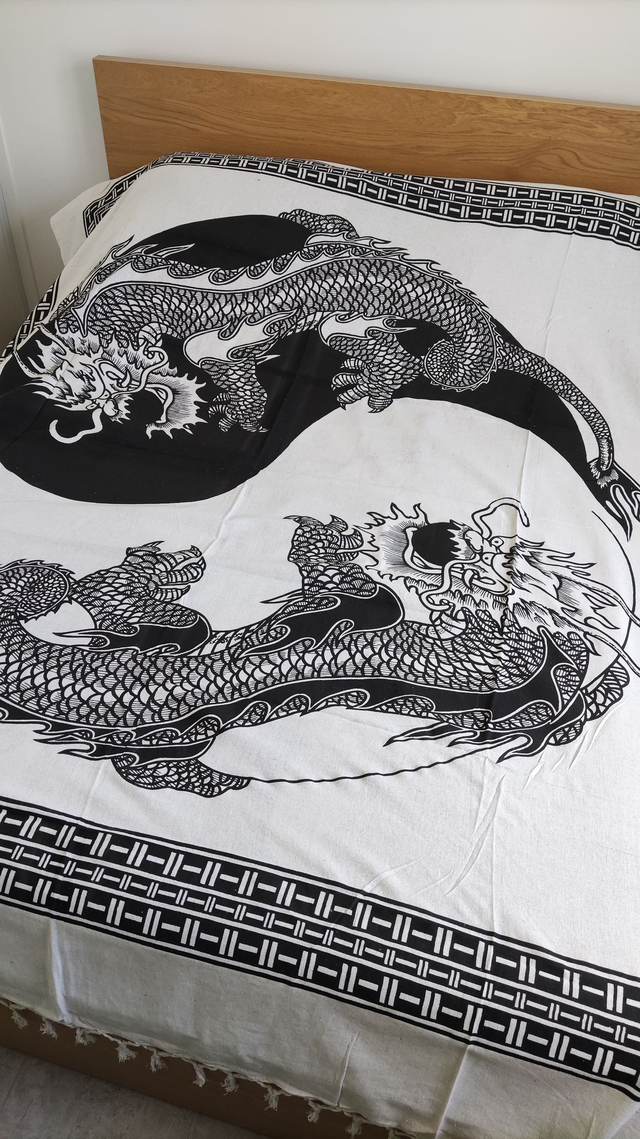 Grande tenture 100% coton - Yin et Yang