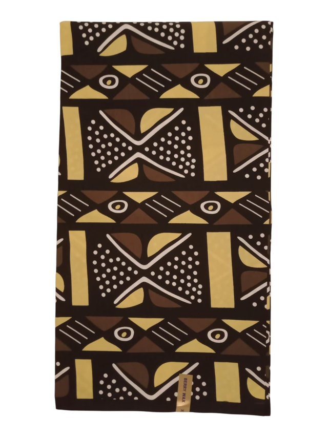 "Esprit du Savan" Tissu Wax Africain BOGOLAN – 6 Yards (≈ 5,48 m) – Qualité Supérieure