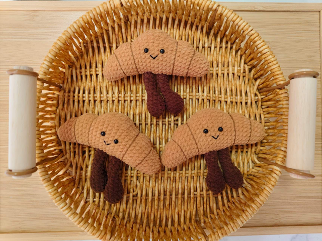 croissant with smile