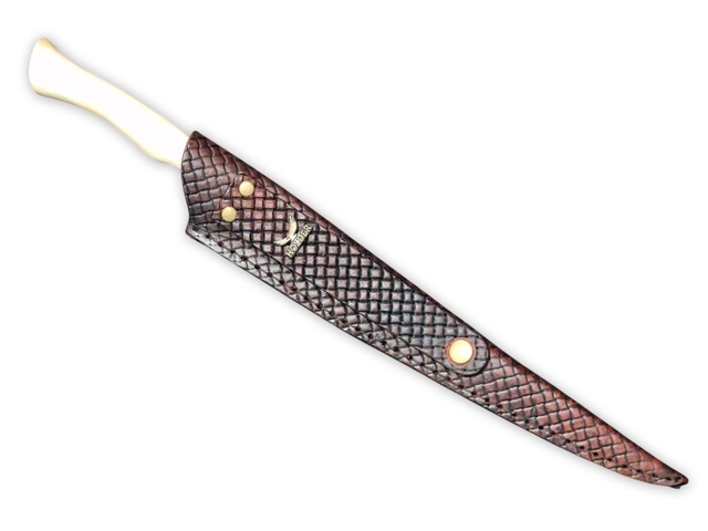 Faca Língua De Chimango 11 Pol Inox 420c Osso Bovino Bainha