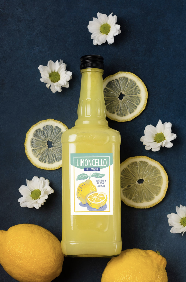 Étiquette autocollante limoncello