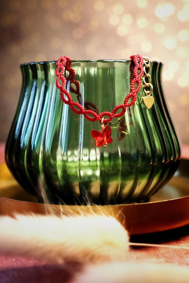 Bracelet Marisol avec breloque papillon en cristal - Spécial Saint Valentin