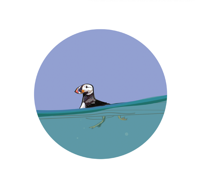 Greeting card - 'Puffing Above & Below'