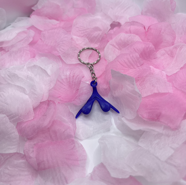 Porte clé clitoris Bleu 