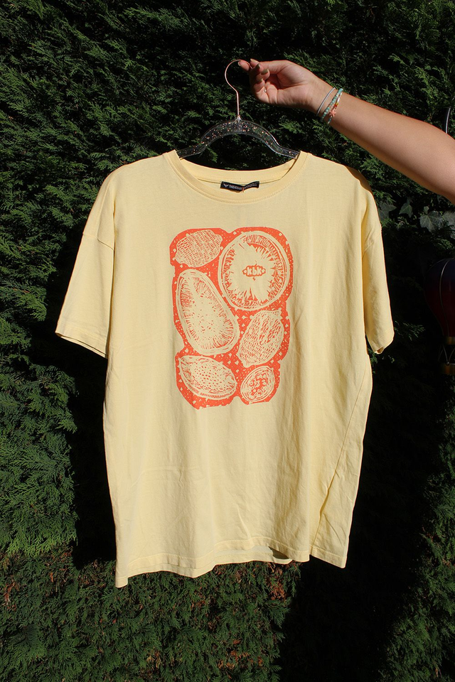 Yellow and Orange Fruity Printed T-shirt