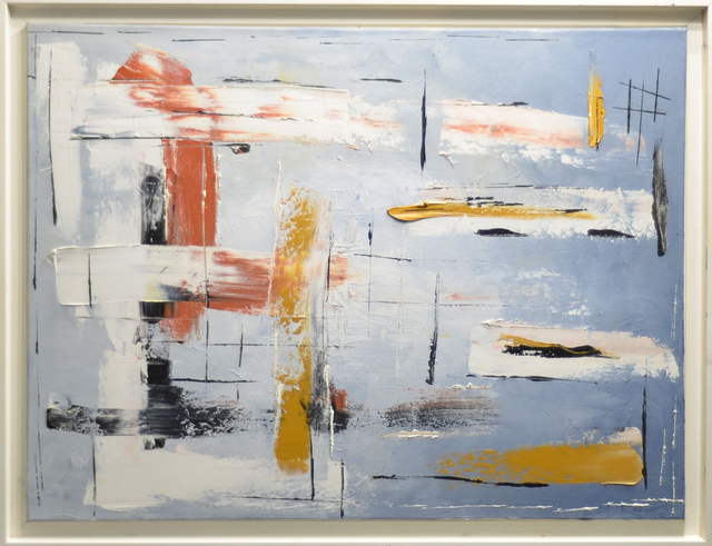 La carte des absences, Huile sur toile, 80 cm * 60 cm ( Hors cadre)