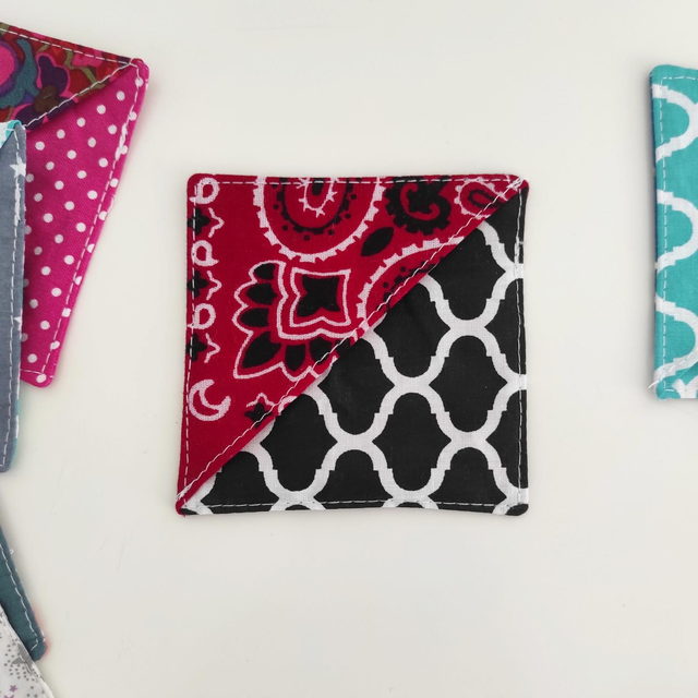 Marque page en coton - bandana 