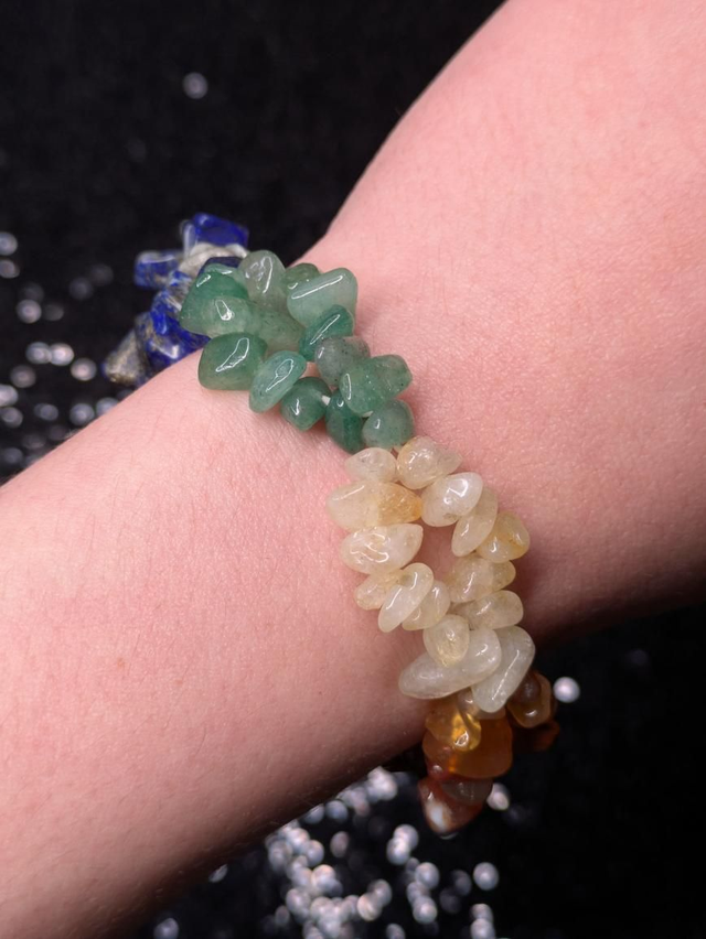 Bracelet 7 chakras double baroque 