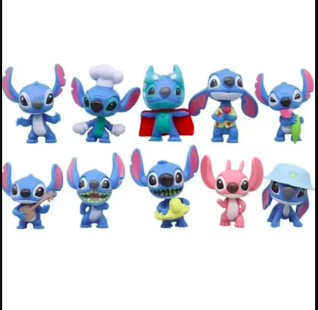 Disney Lilo en Stitch mini figuren set 10 stuks (5-6cm)