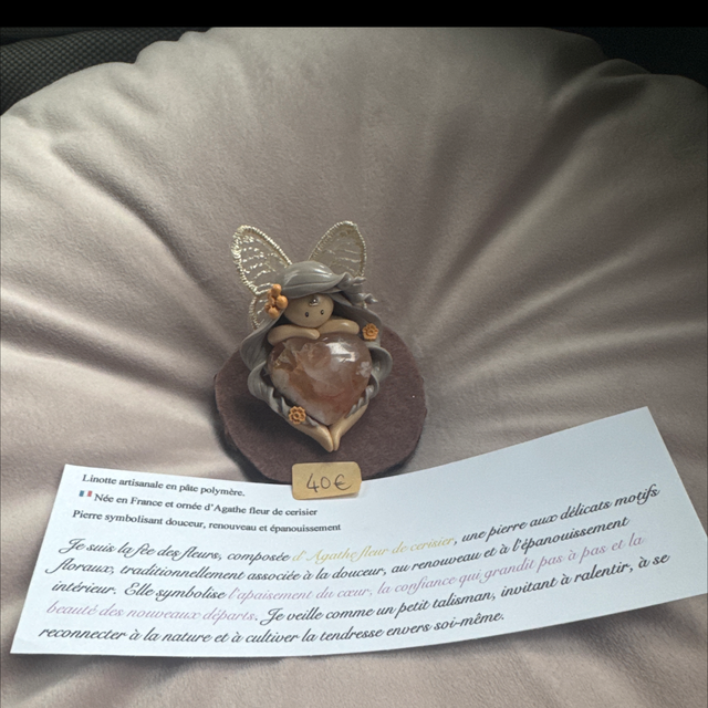 NEW - Magnifique linotte artisanale avec Agathe fleur