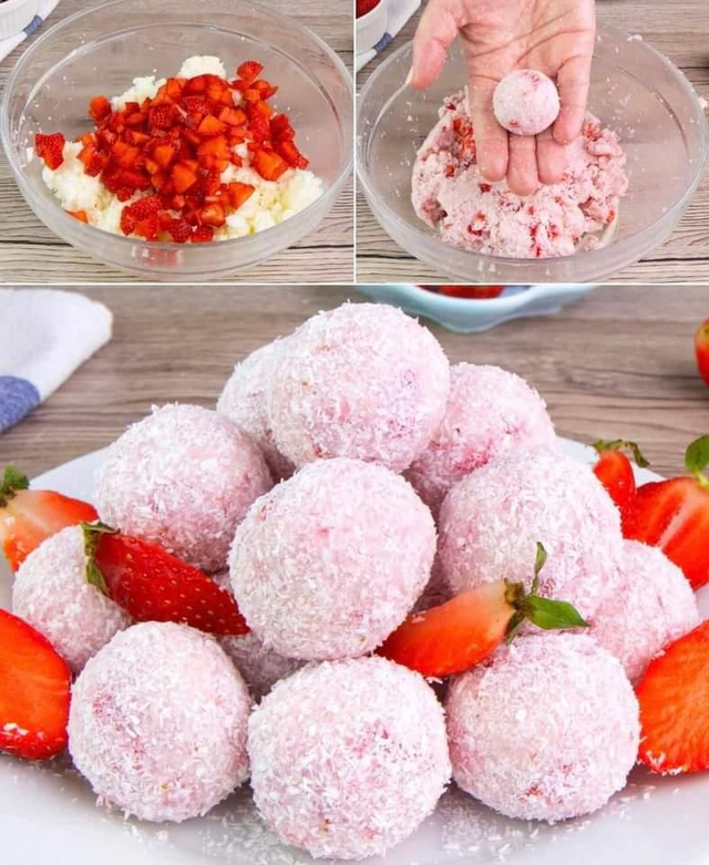 Truffes à la fraises 