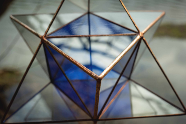 Merkaba en verre 38 cm