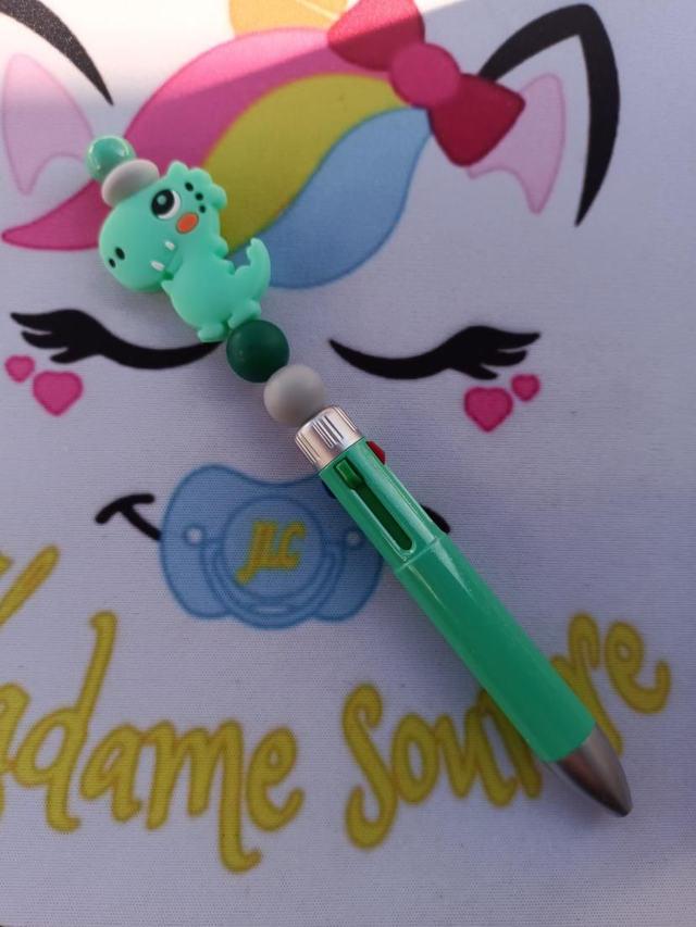 Stylo 4 couleurs Dinosaure 