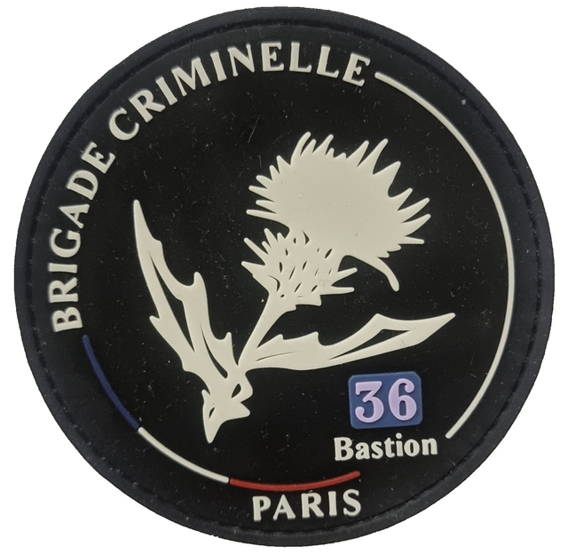 Ecusson PVC noir "36 Bastion"